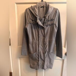 Gray Ruffled Women's Jacket